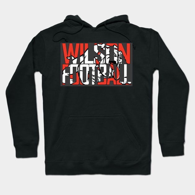 Wilson Football over Bulldog Logo Hoodie by JMNJR-Radio